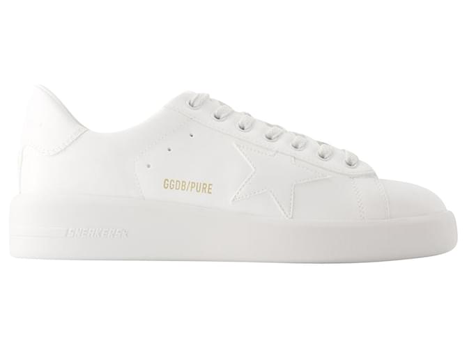 Golden Goose Deluxe Brand Pure Star Sneakers - Golden Goose - Leather - Optic White  ref.1017494